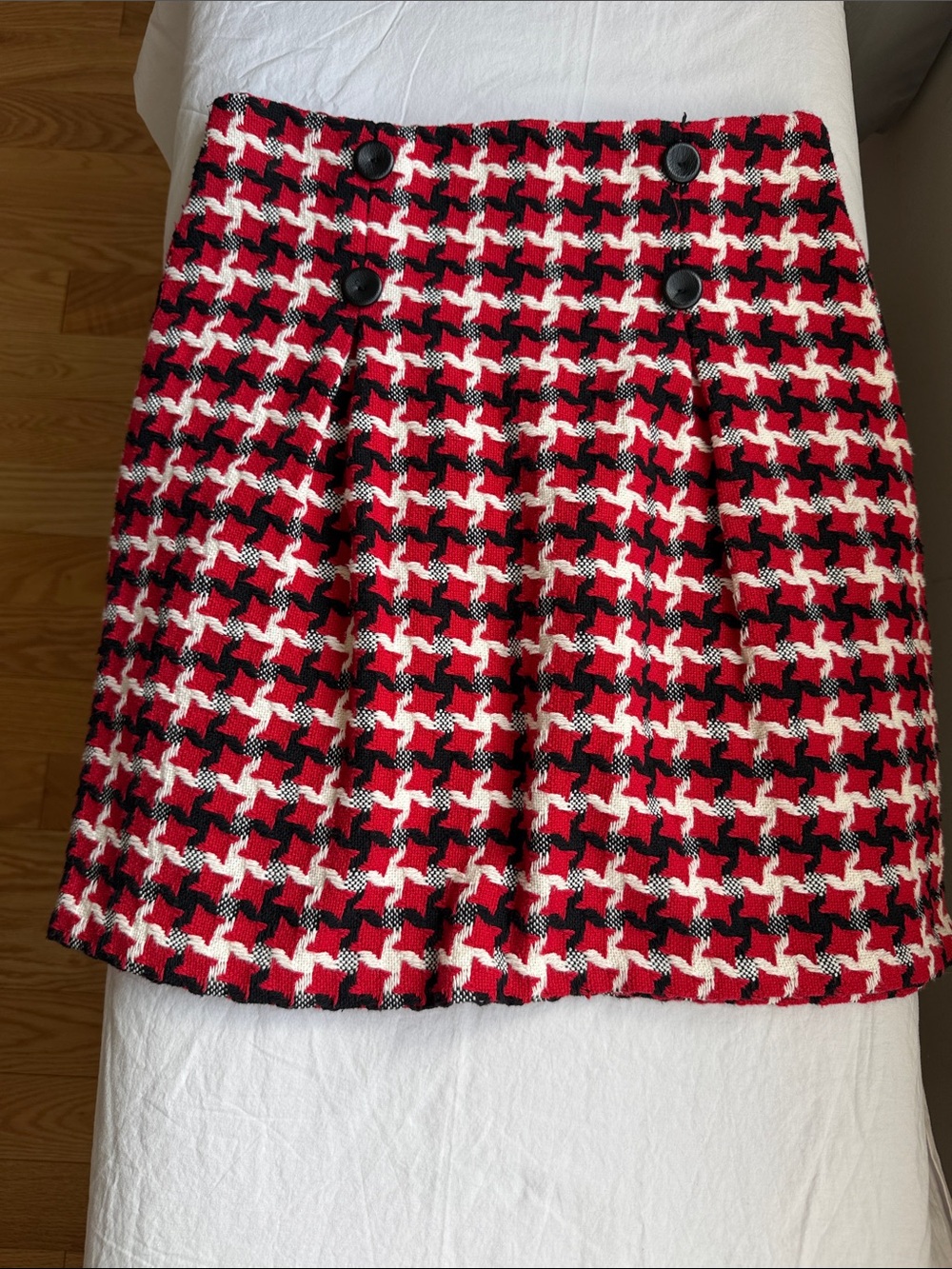 Rinascimento Red, Black & White Textured Houndstooth Top - Picture 6 of 9